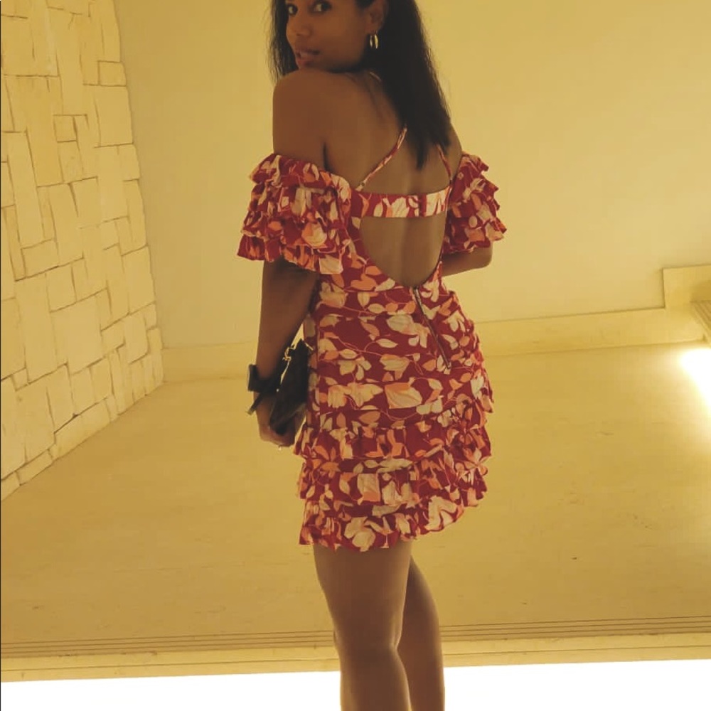 Red & pink NBD ChaCha Dress